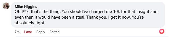 Testimonial from Mike Higgins